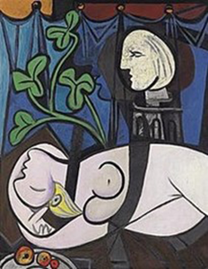 巴勃羅·畢卡索，《裸體、綠葉和半身像》，1932年作 私人收藏（倫敦泰特現代藝術館長期借展）